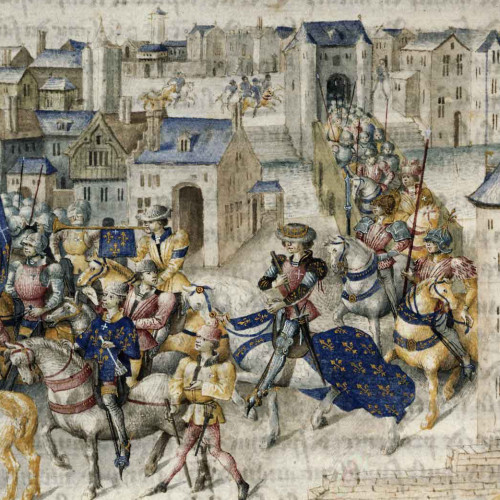 Départ en croisade de l’armée française, conduite par le roi Philippe VI