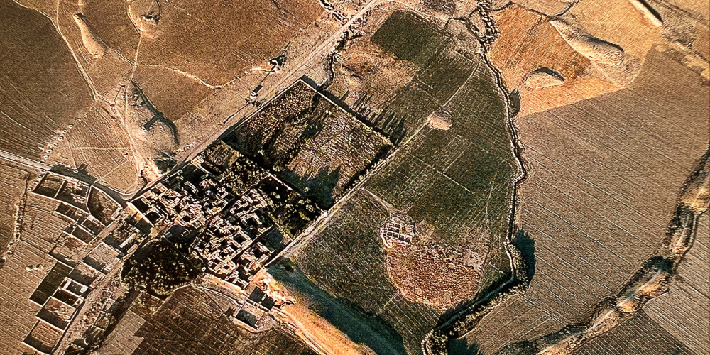 Vue aérienne du site d'Anzan