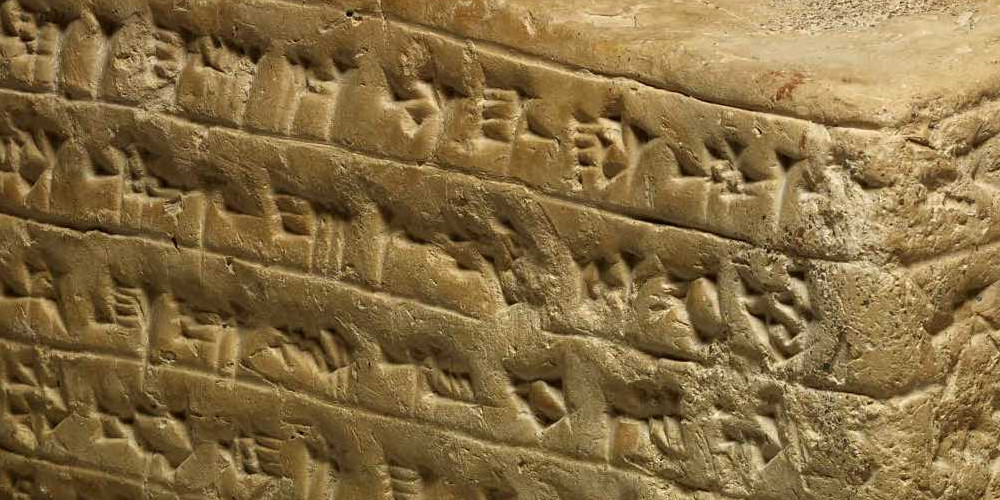 Brique d’argile cuite recouverte sur deux faces d’inscriptions cunéiformes