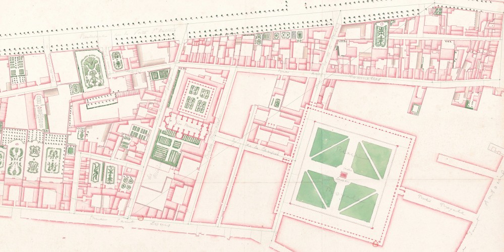 Plan de la place Royale à Paris