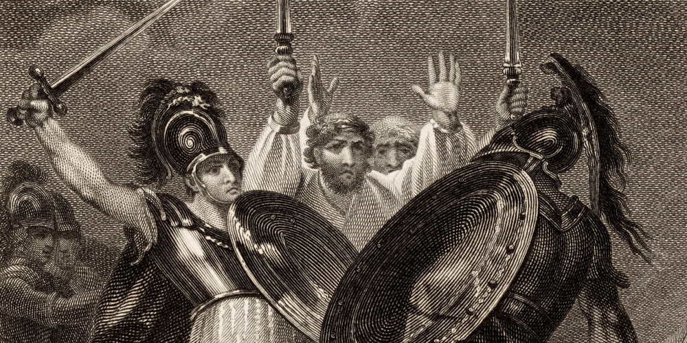 Le combat d’Hector et Ajax interrompu par les hérauts de Zeus