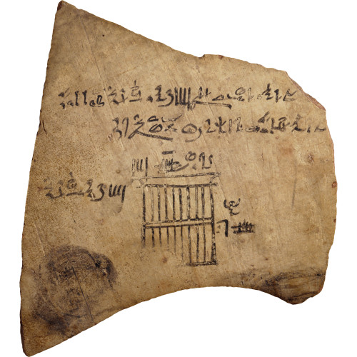 Ostracon inscrit d’une commande de fenêtre au nom de Nakhtimen