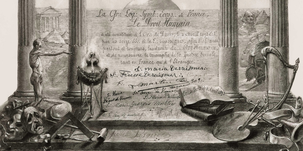 Patente de fondation de la Grande Loge symbolique écossaise de France Le Droit humain