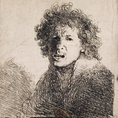 Rembrandt à la bouche ouverte
1er état