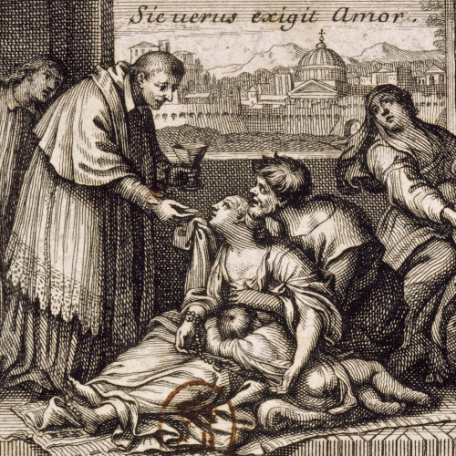 Saint Charles Borromée donnant la communion aux pestiférés de Milan