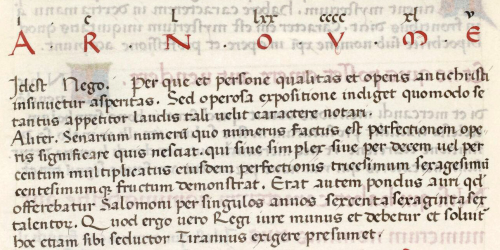 Le nombre 666 vu par Bède le Vénérable
