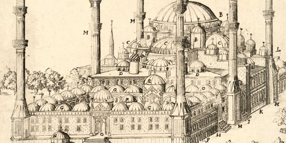 Plan et élévation de la Mosquée bleue
