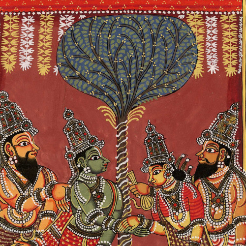 Mariage de Rama et Sita en présence du roi et de Vasishtha