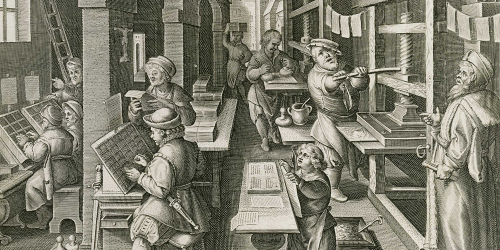 Un atelier d’imprimeur à la Renaissance