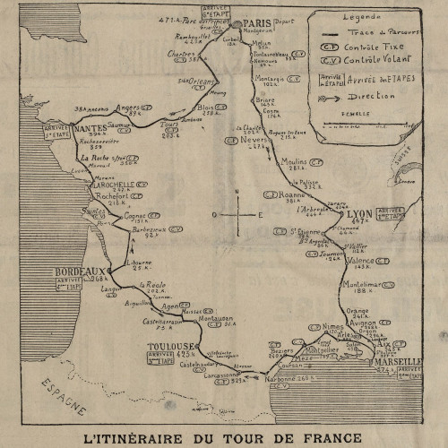 Une du journal L'Auto pour le départ du premier Tour de France