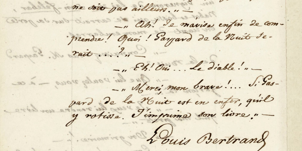Manuscrit de Gaspard de la nuit