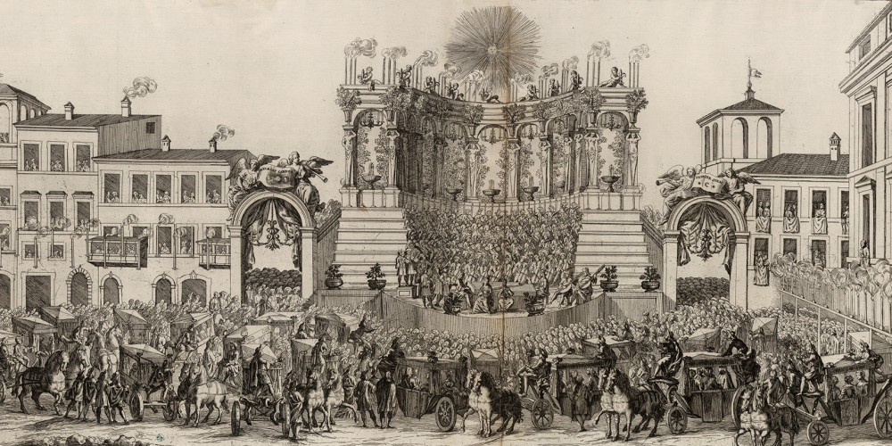 Fête donnée à Rome par le marquis Coccogliudo, ambassadeur d’Espagne