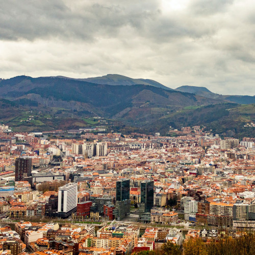 Vue aérienne de la ville de Bilbao, Espagne