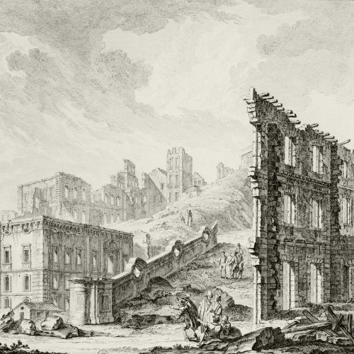 Ruines de Lisbonne après le tremblement de terre de 1755