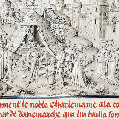 le roi de Danemark envoie à Charlemagne son fils Ogier en otage