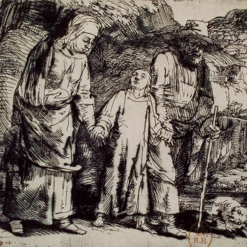 Jésus rentrant du Temple avec ses parents
État unique