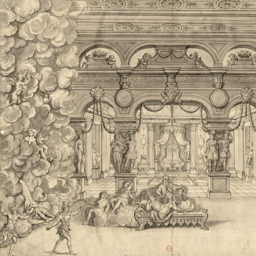 Atelier de Jean Berain, Atys, tragédie en musique de Jean-Baptiste Lully sur un livret de Philippe Quinault, créée en 1676