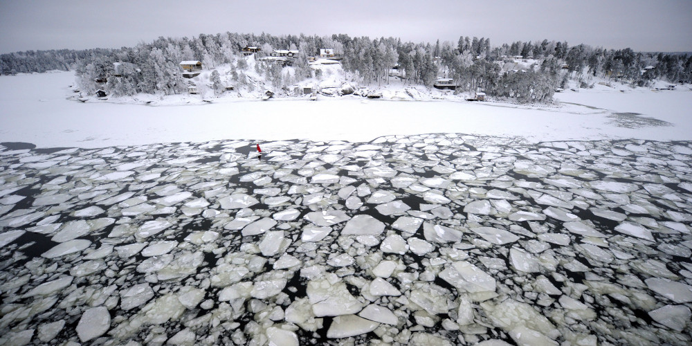 Une île ceinturée par les glaces à Stockholm