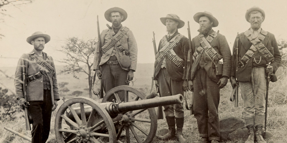 Commando et artillerie du général boer Cronje pendant le siège de Mafeking