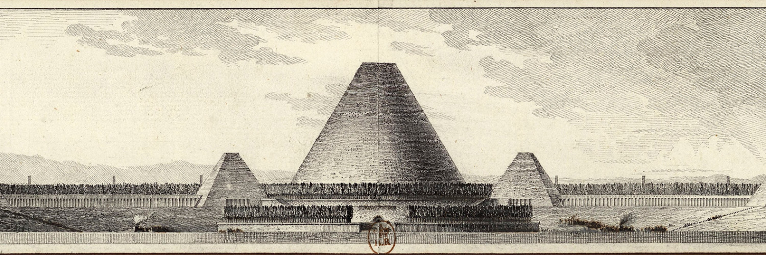 Cénotaphe dont la pyramide est ronde