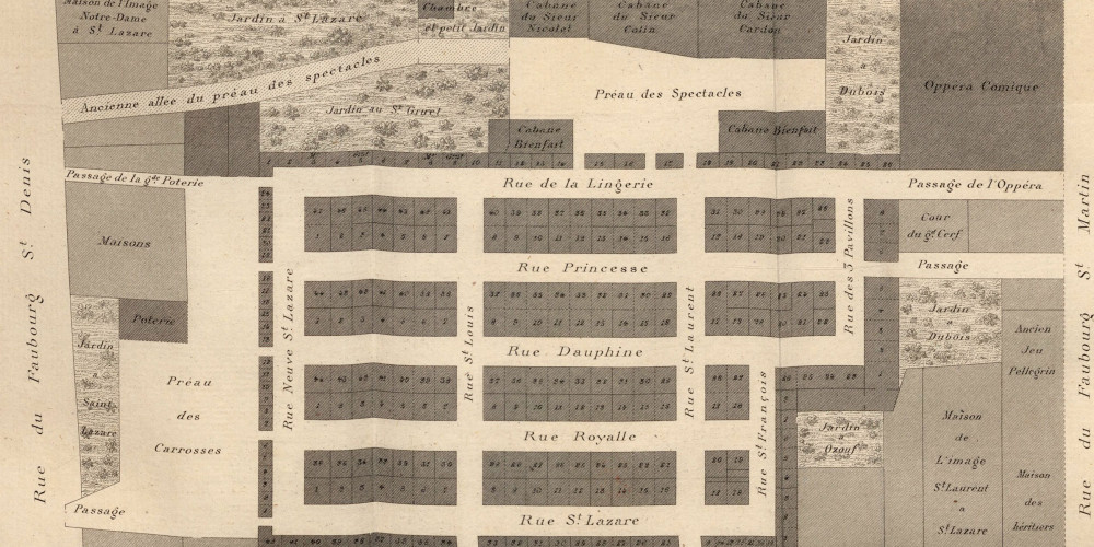 Plan de la Foire Saint-Laurent en 1743