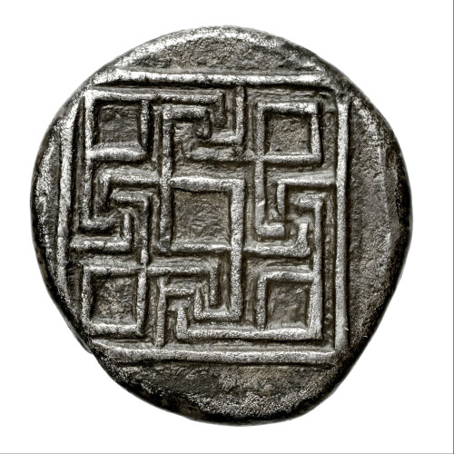 Monnaie figurant le Minotaure et le labyrinthe