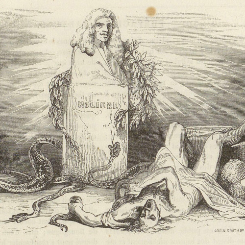 Frontipice pour Tartuffe dans les Œuvres de Molière par M. Sainte-Beuve, 1836