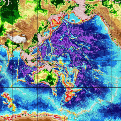 Topographie du fond des mers