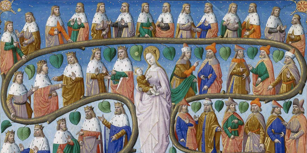 L’Arbre de Jessé, naissance de la Vierge ; sainte Anne et ses filles