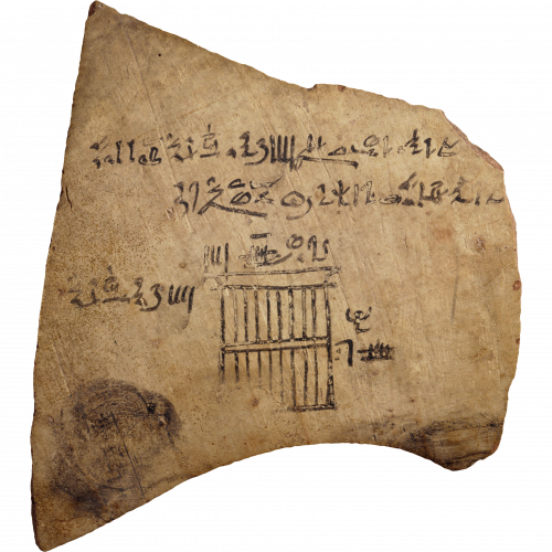 Ostracon inscrit d’une commande de fenêtre au nom de Nakhtimen