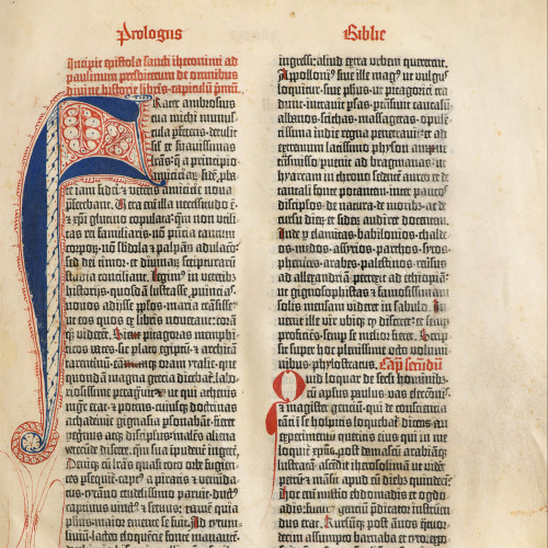 Premières pages de la Bible de Gutenberg