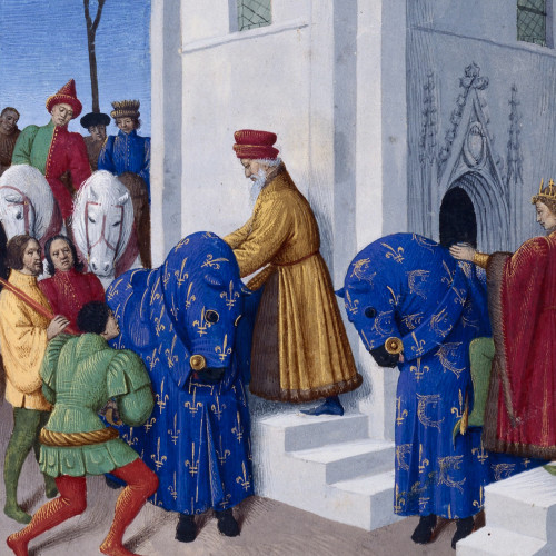 L’empereur Charles IV et son fils Wenceslas changeant de montures