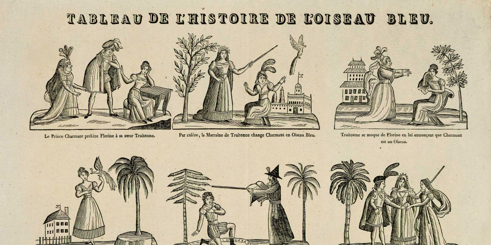 Tableau de l’histoire de l’oiseau bleu