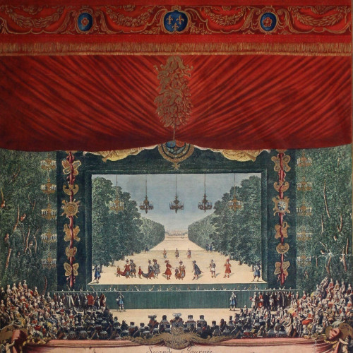 Israël Silvestre, Théatre fait dans la mesme allée sur lequel la Comédie et le Ballet de La Princesse d’Élide furent représentez, 1673