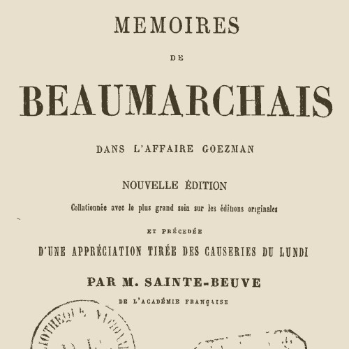 Mémoires de Beaumarchais dans l’Affaire Goëzman