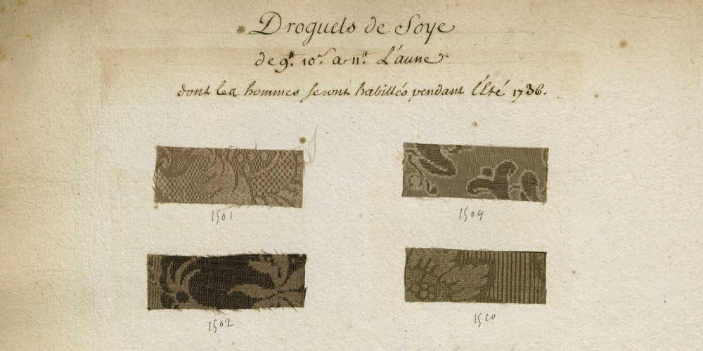 Droguets de soie dont les hommes se sont habillés pendant l’été 1736
