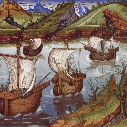 Nefs médiévales illustrant le chapitre « De l’hydrographie »