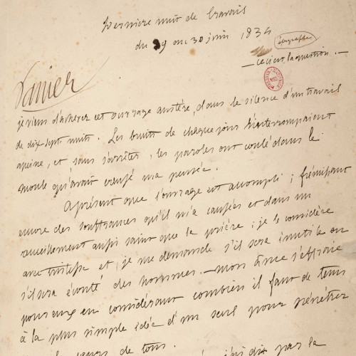 Manuscrit autographe de Chatterton