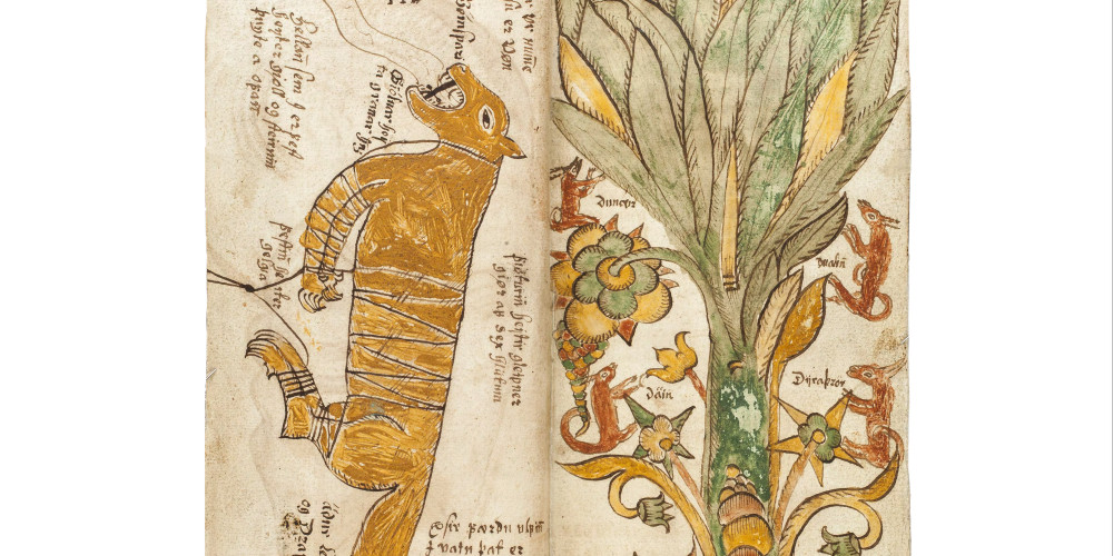Fenrir attaché et l'arbre Yggdrasil