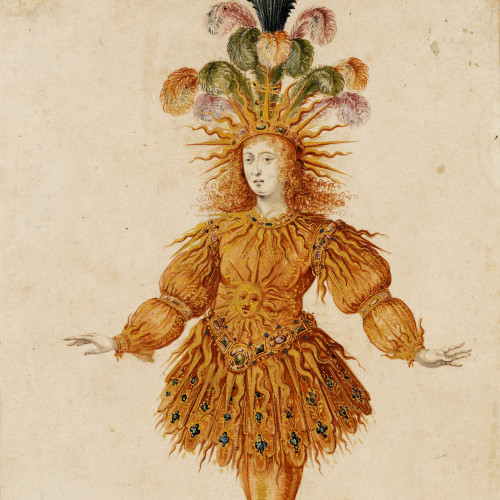 Maître du Ballet royal de la nuit, costume pour le Soleil levant, dansé par Louis XIV, 1653