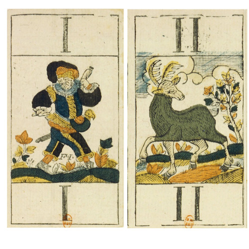 Cartes de tarot : I à XII d'Atout. Tarot animalier de F. Bouchaud