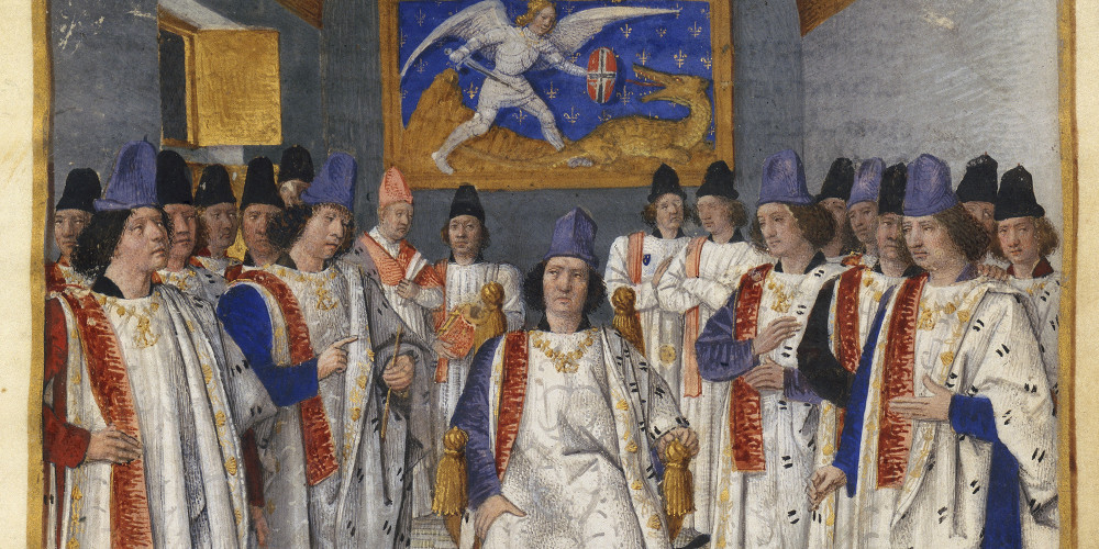 Louis XI préside le chapitre de Saint-Michel