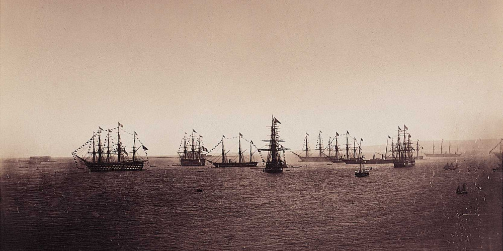 Flotte franco-anglaise en rade de Cherbourg