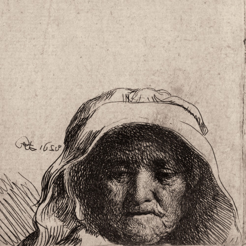 Portrait de la mère de Rembrandt à la bouche pincée
2e état
