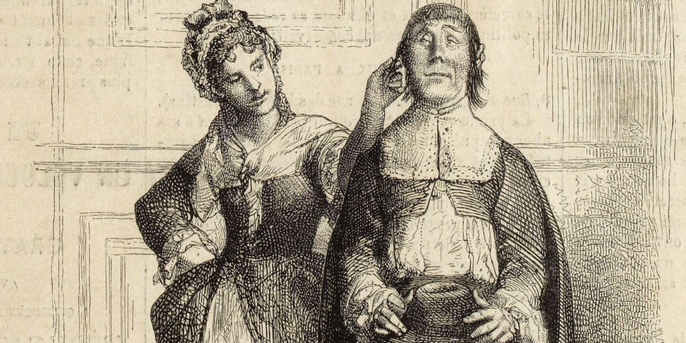 Toinette et Thomas Diafoirus dans Le Malade imaginaire de Molière