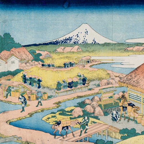 Le mont Fuji vu de la plantation de thé de Katakura dans la province de Suruga (Sunshû Katakura chaen no Fuji)