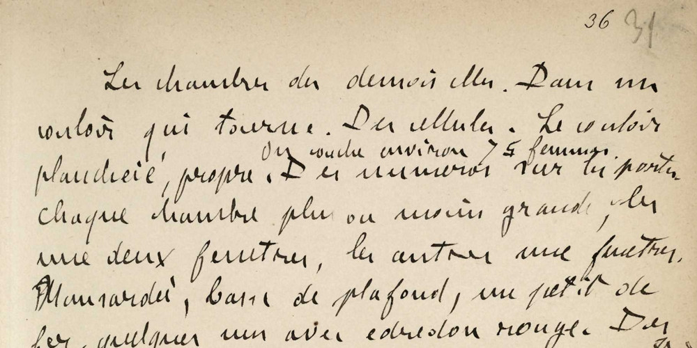 Note sur les chambres des vendeuses du Bon Marché