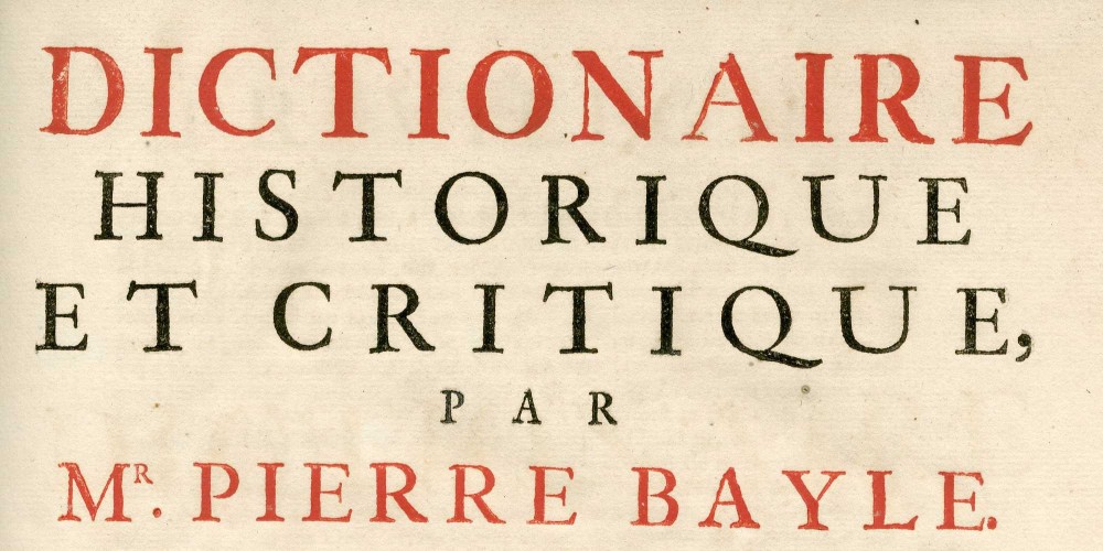Dictionnaire historique et critique