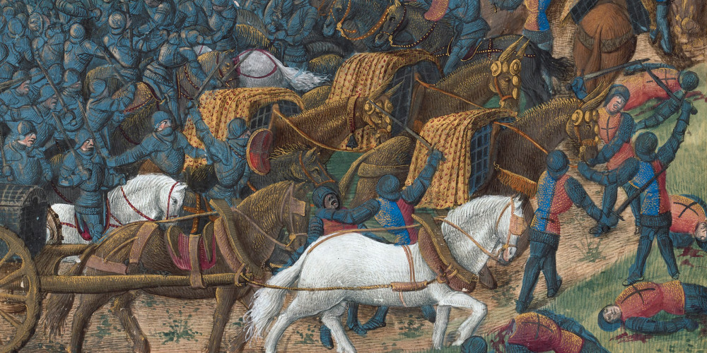 Sixième croisade : Les hommes de Frédéric II détroussent un convoi