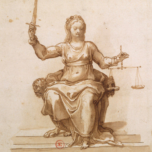 Deux Vertus : la Justice et la Prudence